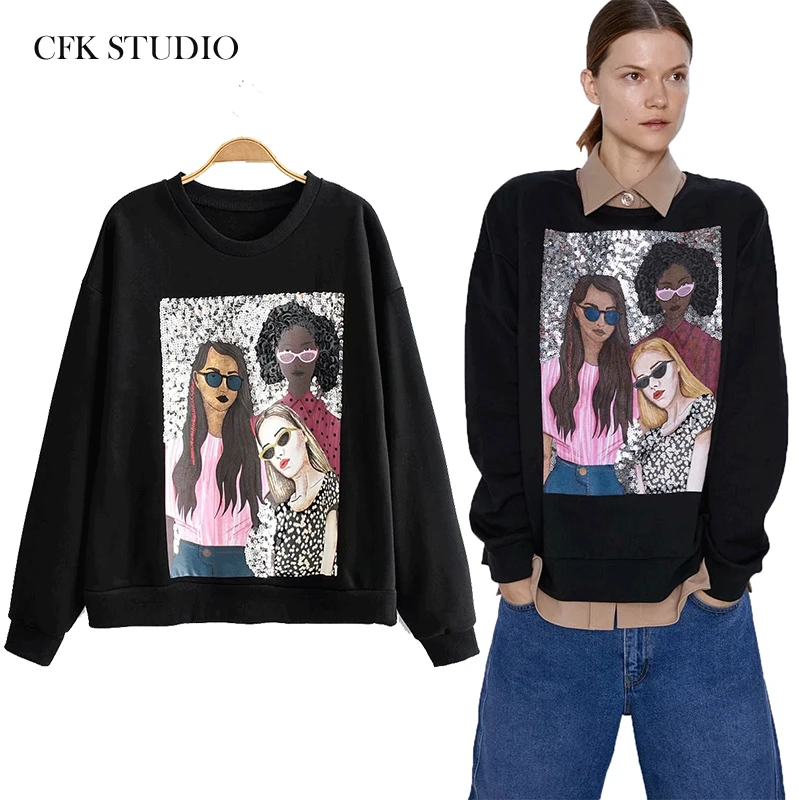 Женские толстовки с капюшоном новинка 2019 Модные свитшоты длинным рукавом и