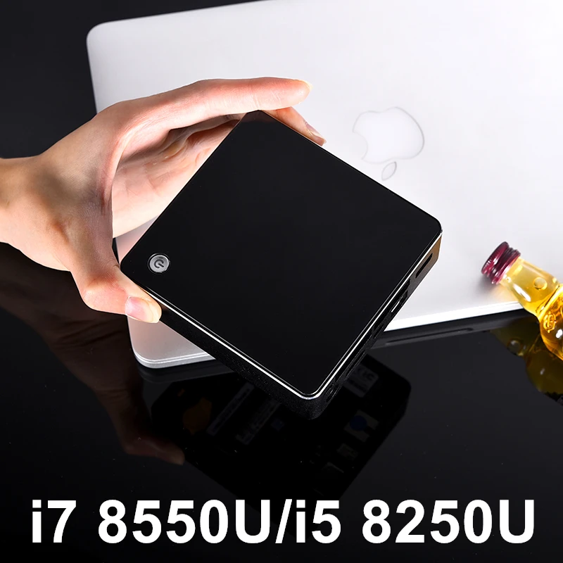 [8 го поколения Intel Core i7 8550U i5 8250U четырехъядерный процессор 8 нитей] Мини ПК Eglobal Nuc