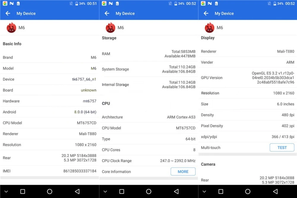 Jeasung Pulada M6 5,9 дюймов 4G LTE смартфон 6+ 128 ГБ MT6757 Восьмиядерный Android 8,0 мобильный телефон с usb-кабелем для зарядки