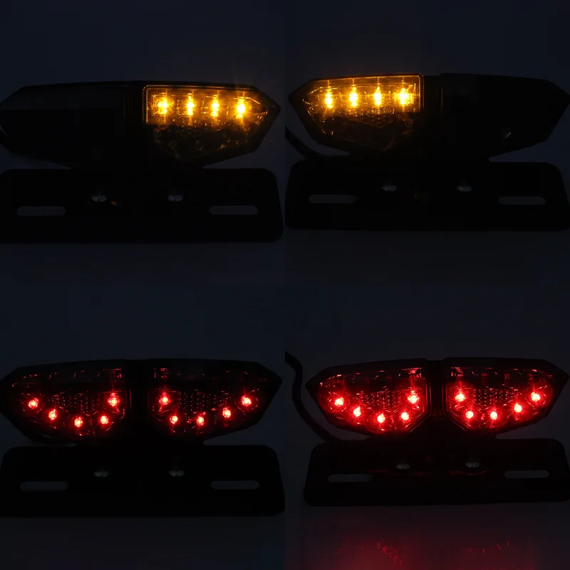 Универсальный задний фонарь для мотоцикла стоп-сигнал держатель номерного знака