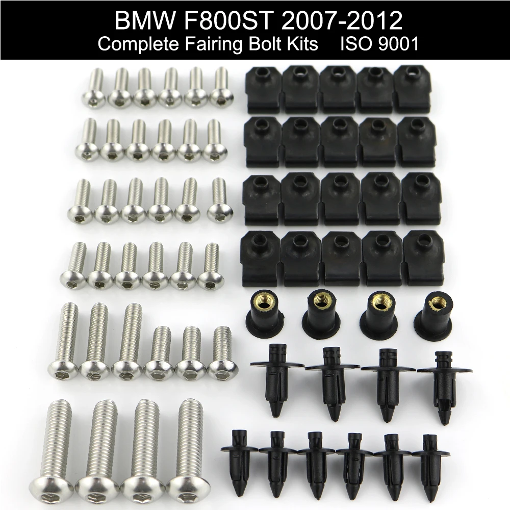 Подходит для BMW F800ST 2007 2008 2009 2010 2011 2012 Полный Комплект болтов обтекателя зажимы