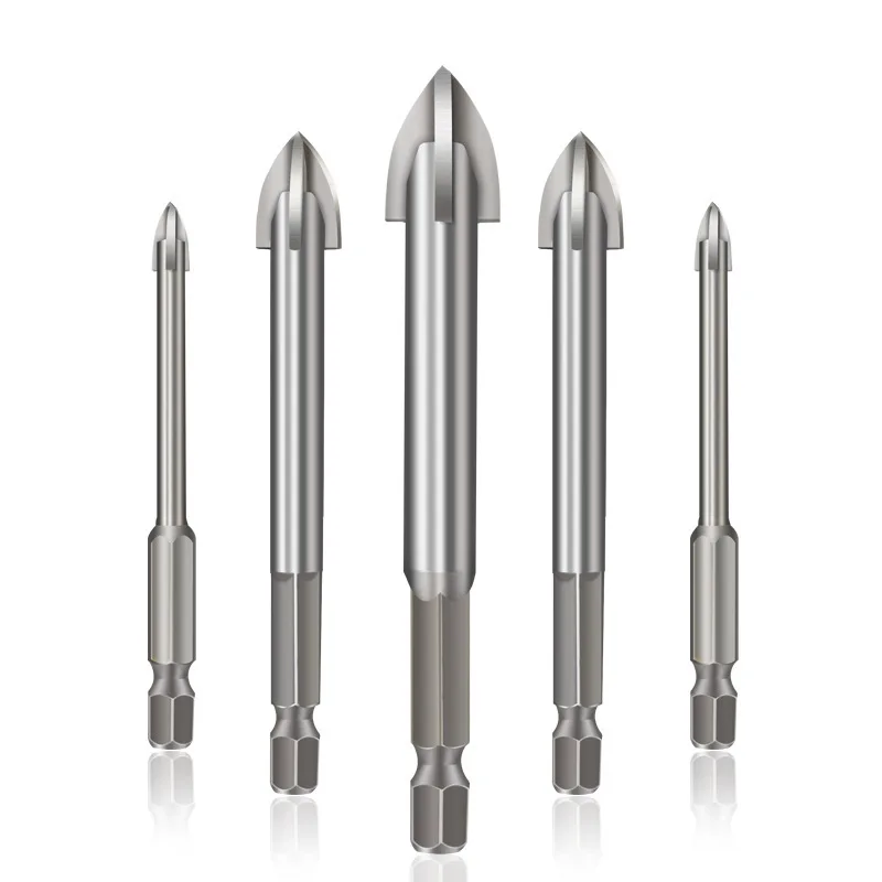 5pcs/Set Efficient Universal Drilling Tool Cemented Carbide Drill Bit Ceramic Brick Wall Hole Opening Power Tools Accessories - купить по