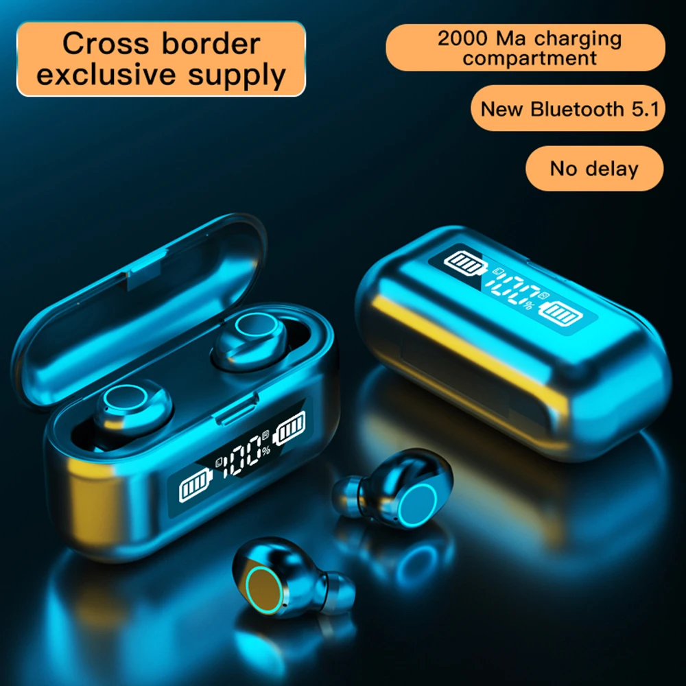 2000 мА/ч наушники вкладыши TWS Bluetooth 5 0 Eaphones с зарядный чехол Беспроводной IPX7