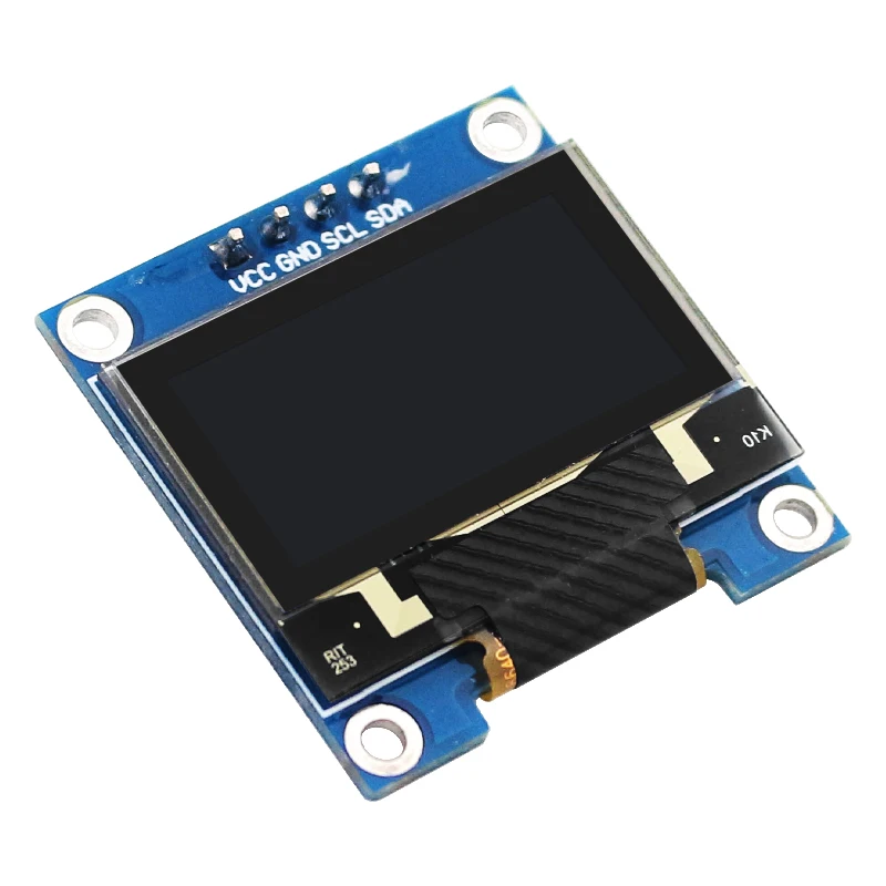 Raspberry Pi 4 0 96 дюйма OLED I2C 4-контактный ЖК-экран модуль отображает температуру