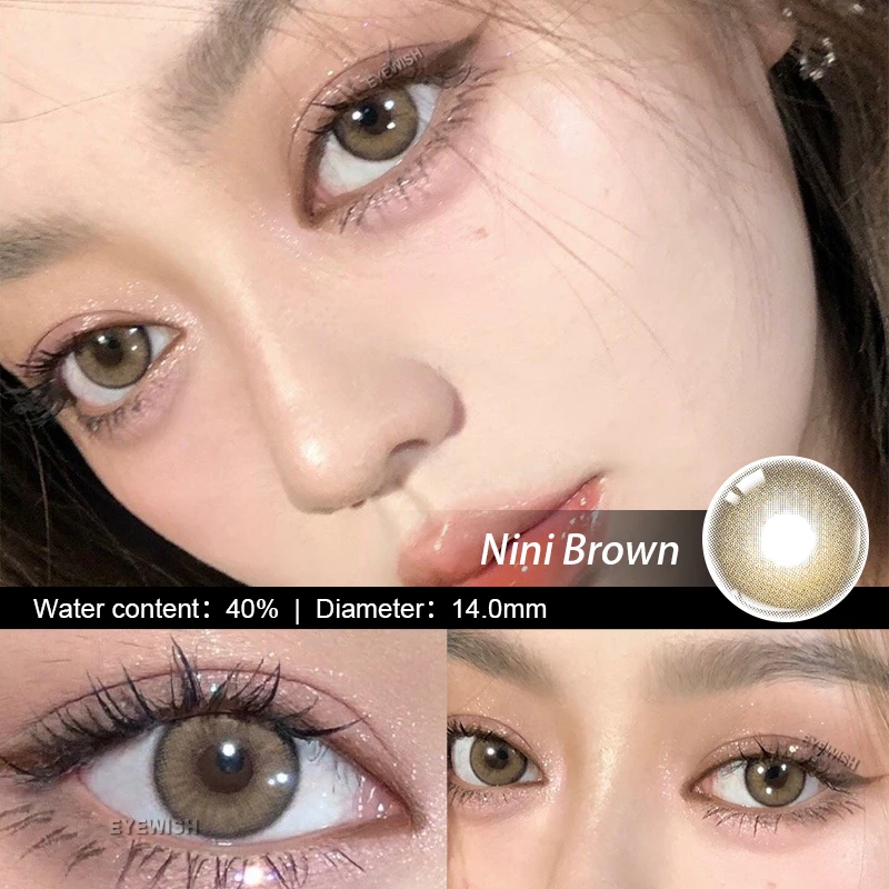 eyewish 2pcspair lenses 10 tone colored lenses for eyes comestic natural pupil colorful contact lenses with free small cases free global shipping