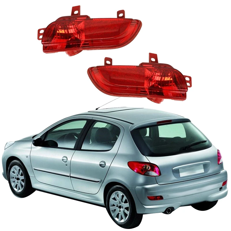 Задний бампер светильник для Peugeot 206 207 Hatchback Sedan задний противотуманный фонарь