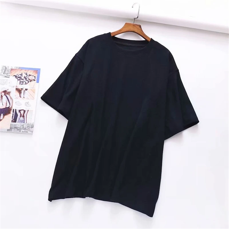 Женские футболки с длинным рукавом STVY повседневные свободные Харадзюку из 100%