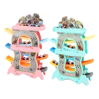 toddler toys gliding car set slot track toys slide board track with 6 mini cars magic racing cars