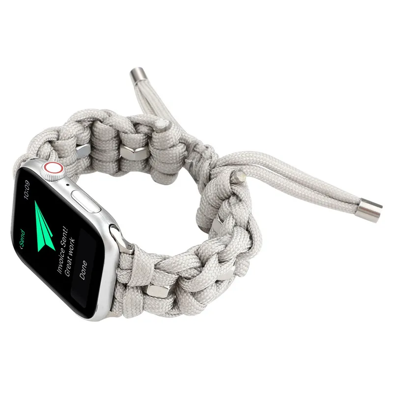 Спорт нейлоновый ремешок для наручных часов Apple Watch версии 44 мм 42 40 38 версия