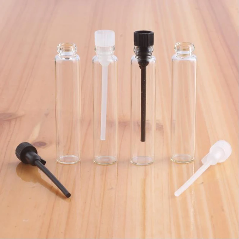 

100Pcs 1ml 2ml 3ml Mini Perfume Sample Bottle Essential Oil Clear Glass Vials Dropper Container Liquid Fragrance Trial Test Tube