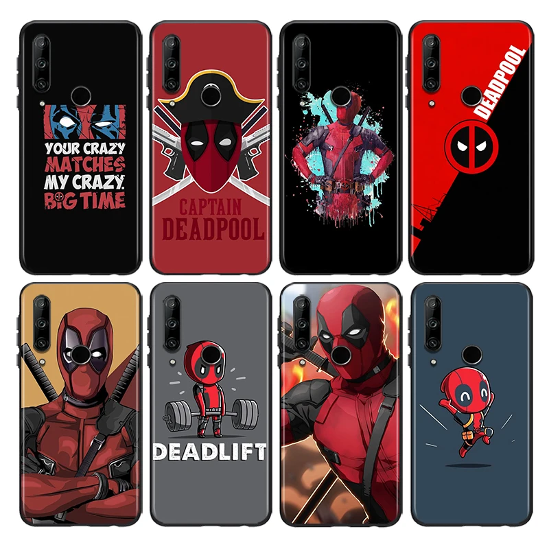 Крутой силиконовый чехол Marvel Дэдпул для Huawei Honor 8S 2019 8C 8X Max 8A 2020 Prime 8 7S 7A Pro RU 7C черный
