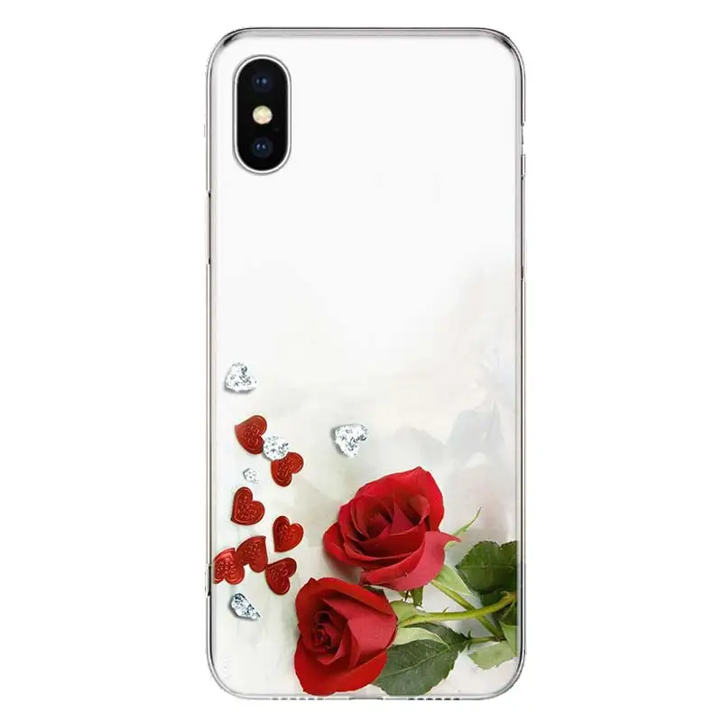 Beautiful Red Roses Flowers Phone Case For Apple iphone 14 13 12 11 Pro Max SE 2020 X XS XR 7 8 6 6S Plus Soft Cover Coque Funda