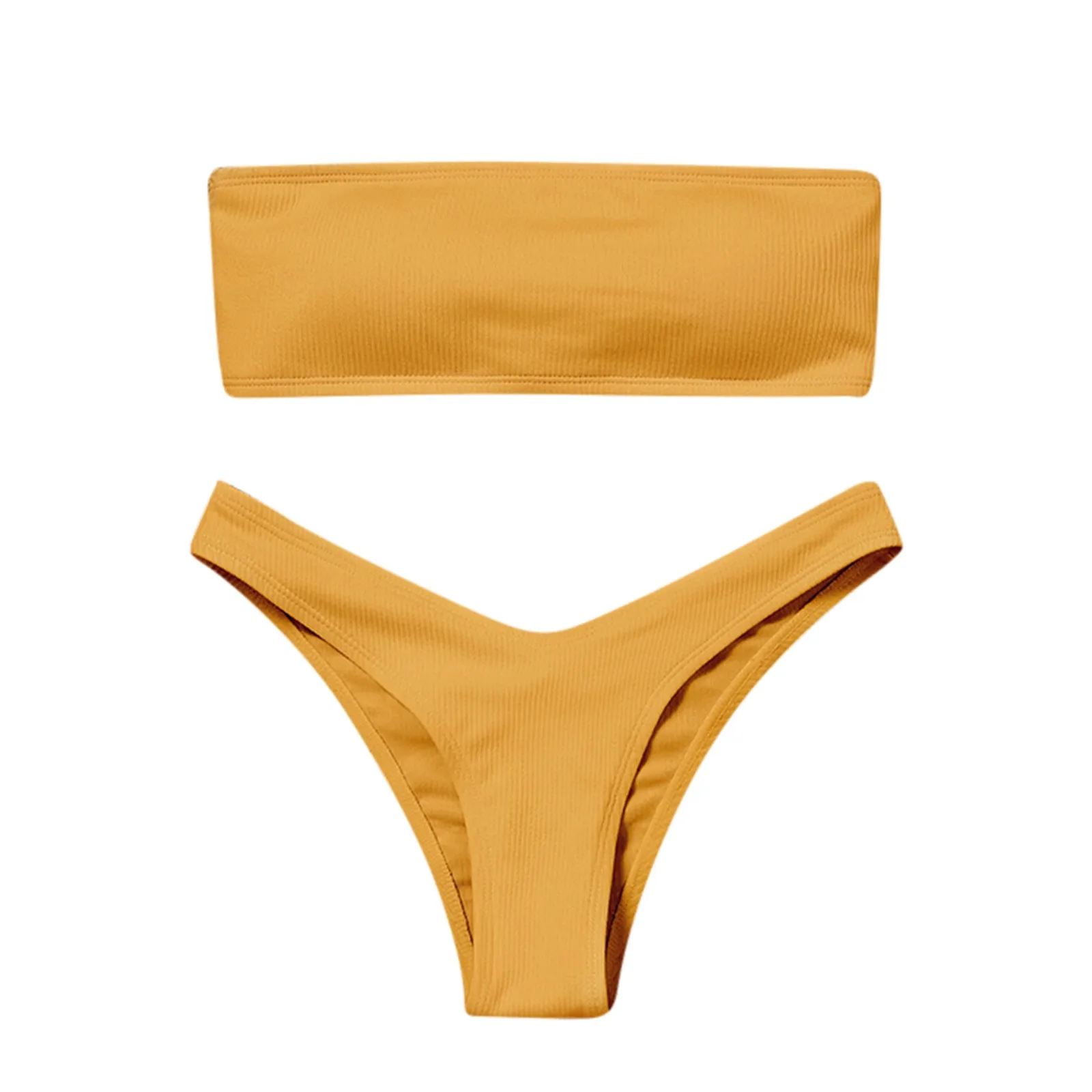 

Women's Solid Color Bikini Set High Waisted Tummy Control Two Piece Swimsuit Swimwear 2021 Summer Classic Bathing Suit Beachwear