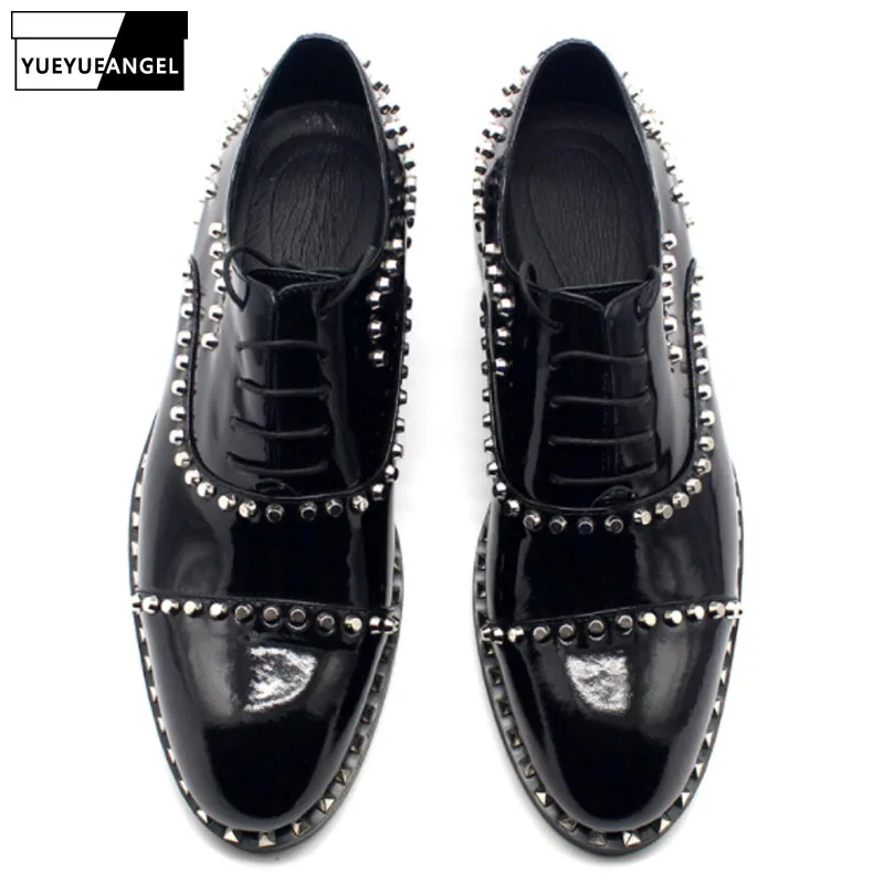 Дизайнерские мужские туфли-оксфорды Сезон весна-осень Формальная обувь из