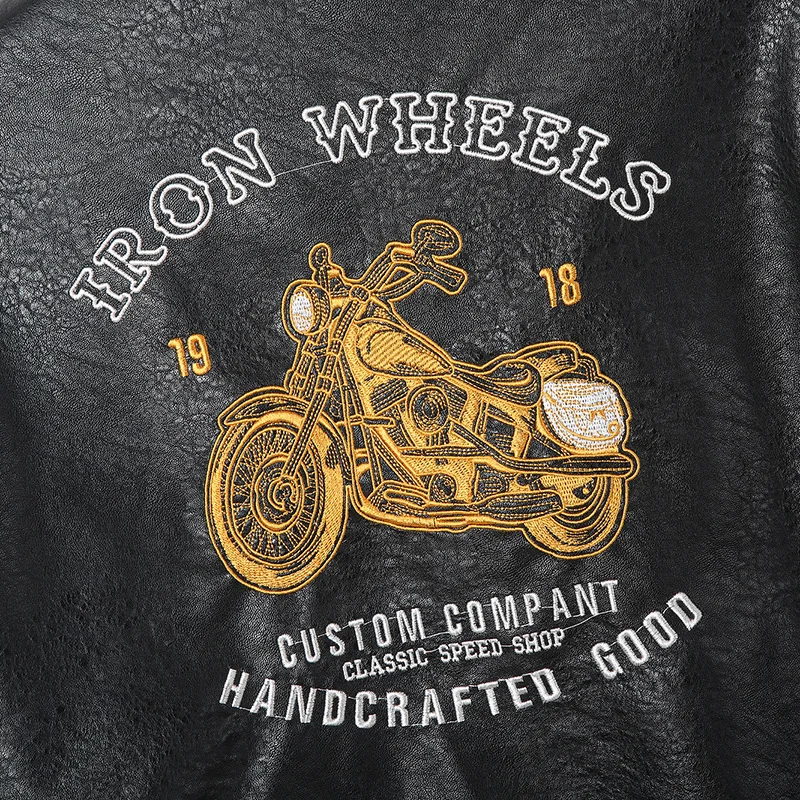 

2020 Spring Autumn Winter Men's Leather Jacket Casual Fashion Stand Collar Motorcycle Jacket Men Slim Pu Leather Jacket Men