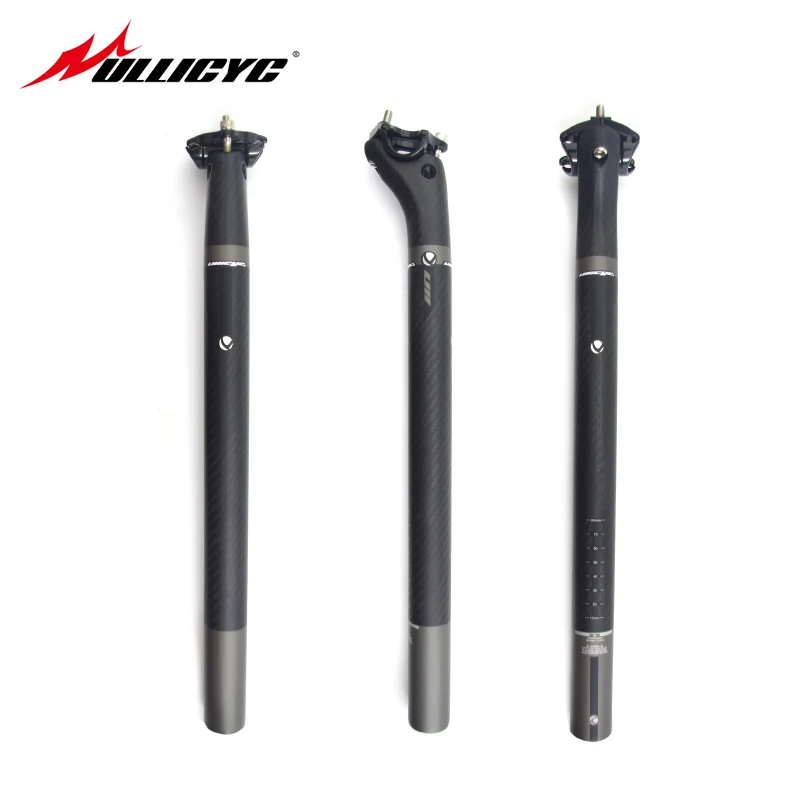 

Ullicyc 3k матовое полностью углеродное волокно велосипедная Подседельный штырь Superlight Подседельный штырь части велосипеда 27,2/30,8/31,6*350-400 мм смещ...