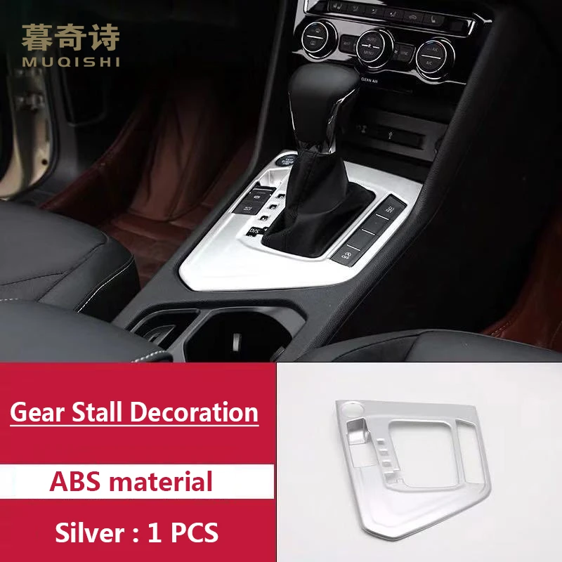 

For Volkswagen Tiguan 2020 2019 Center Console Gear Shift Box Panel Cover Decorative Car Trim Interior Styling ABS Carbon Fiber