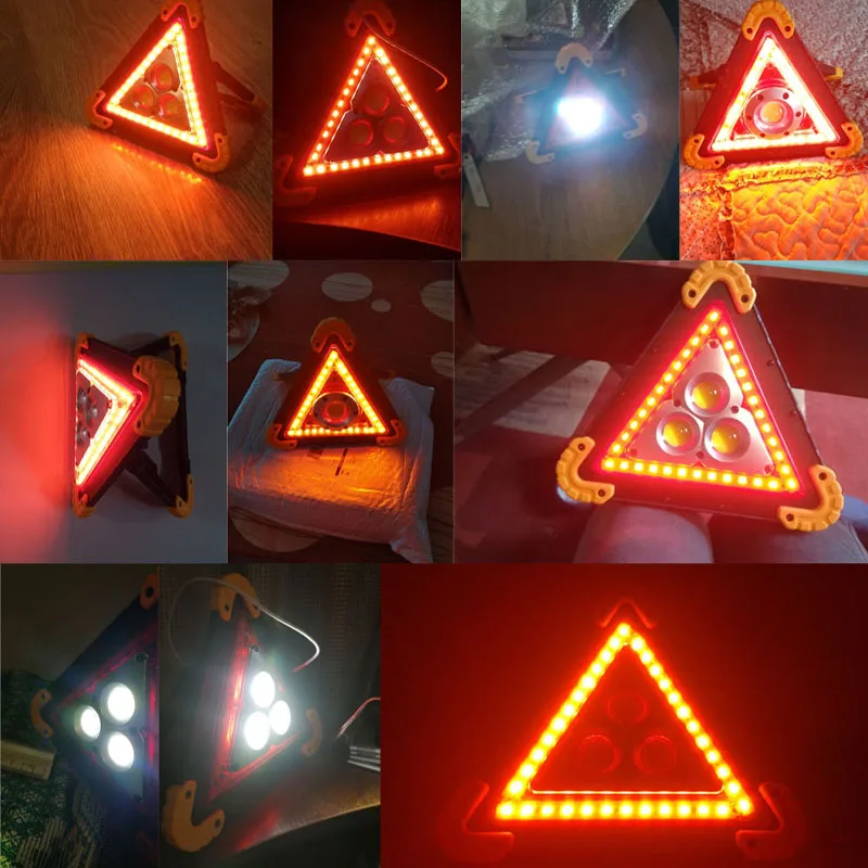Multi-functional Portable Work Light Warning Lamp FlashLight Foldable USB Charging Working Emergency 3 COB LED Off-road 4 modes |