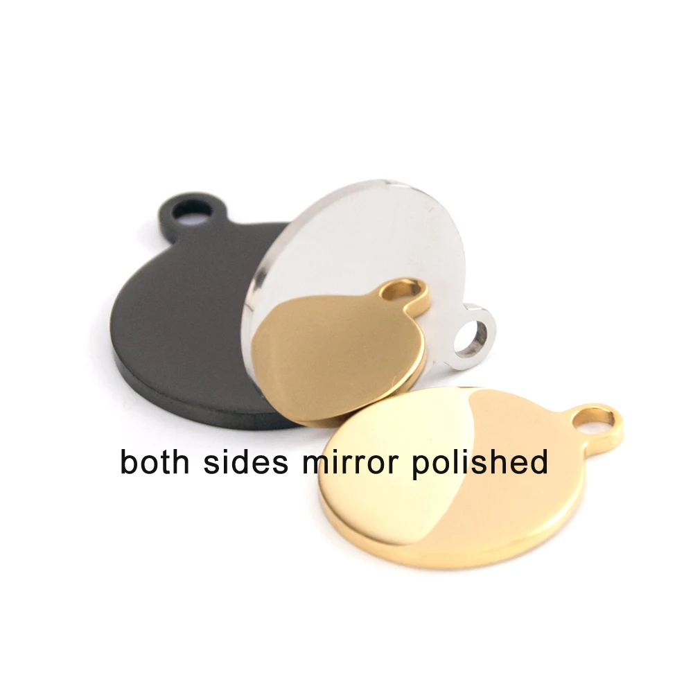 Круглые дисковые зеркальные Подвески Risul из нержавеющей стали 10 шт.|circle pendant|charm