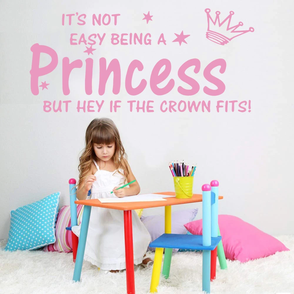 Виниловые наклейки на стену в виде принцессы милые декоративные обои для детской