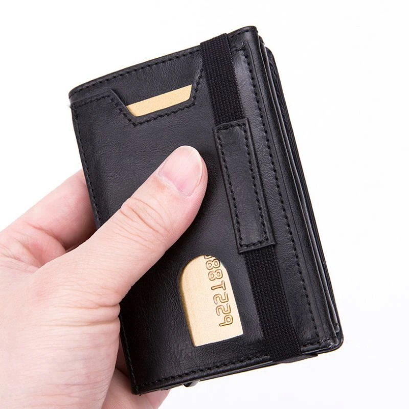 Новинка мужской трехскладной мини-кошелек с Rfid-защитой и отделением для