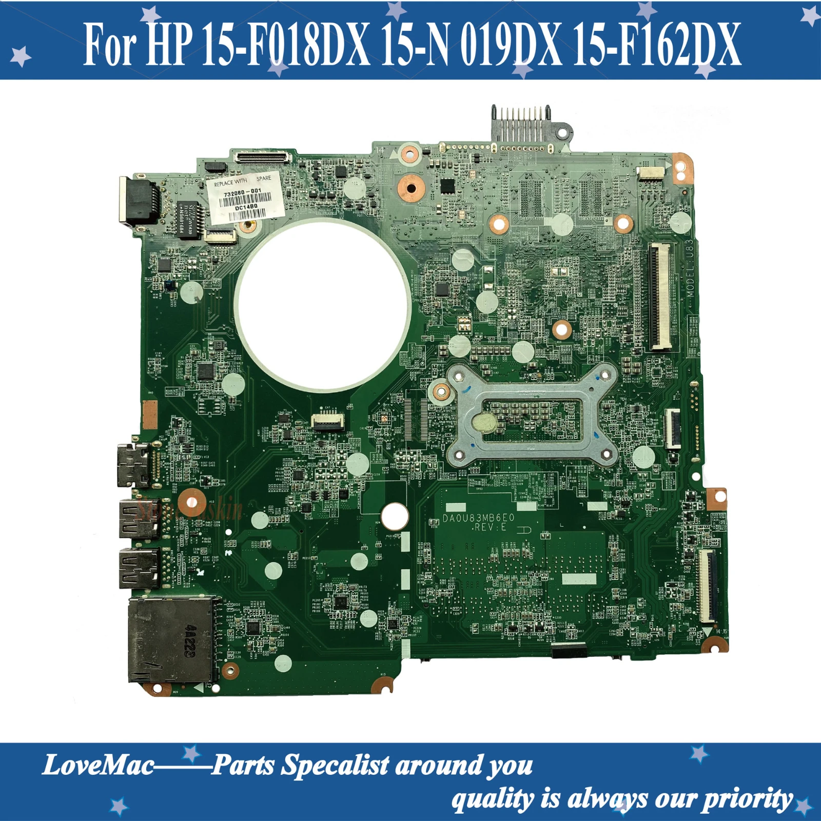 Высокое качество 790202-501 для HP 15-F018DX 15-N 019DX 15-F162DX Материнская плата ноутбука DA0U83MB6E0