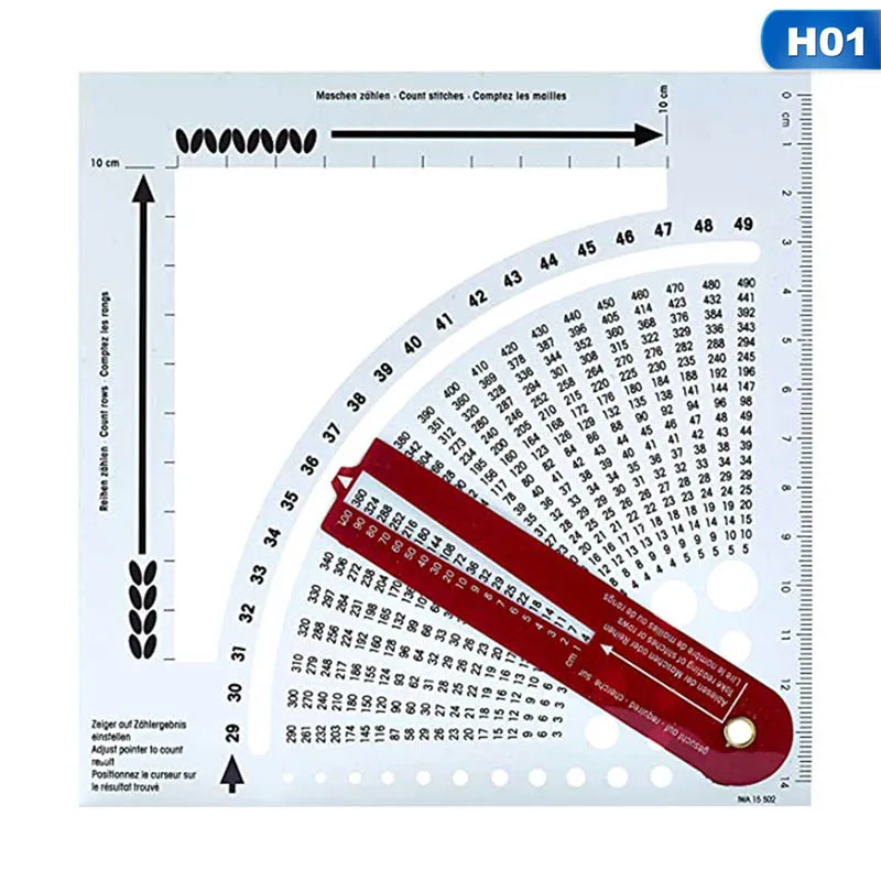 

Knitting Gauge Converter Sweater Knitting Circular Weave Craft Knitting Calculator Counting Frame Ruler DIY Sewing Accessories