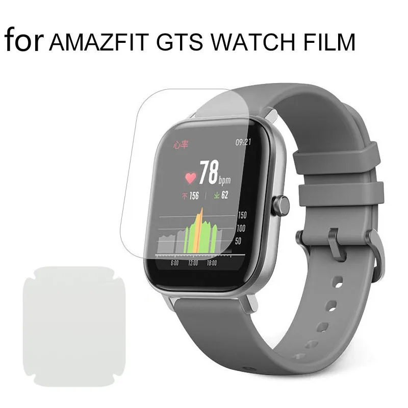 Screen Protector For Xiaomi Amazfit GTS Film Strap Smart Watch Full Soft Glass Clear TPU | Электроника