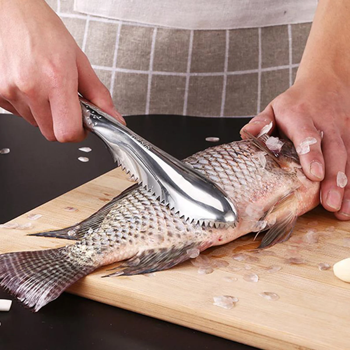 

Рыбочистка из нержавеющей стали, быстрая очистка чешуи, кухонный аксессуар