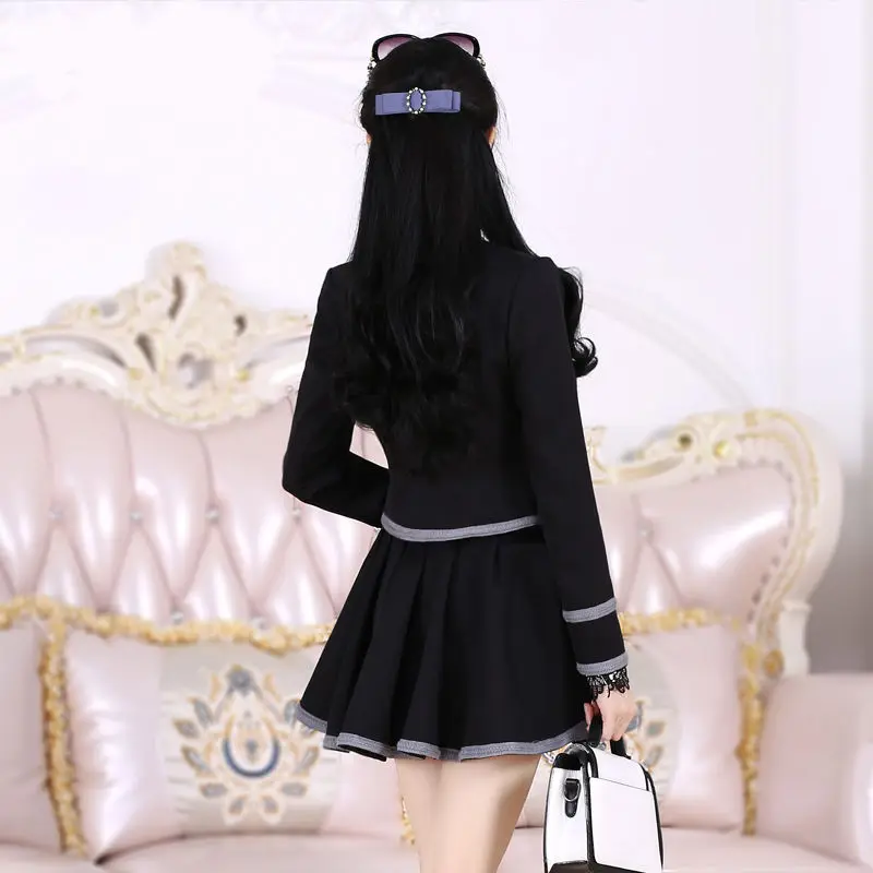 Black Gray Edge British Suit Skirt Suit Two-Piece Female, Spring and Autumn New Temperament Dress image 4