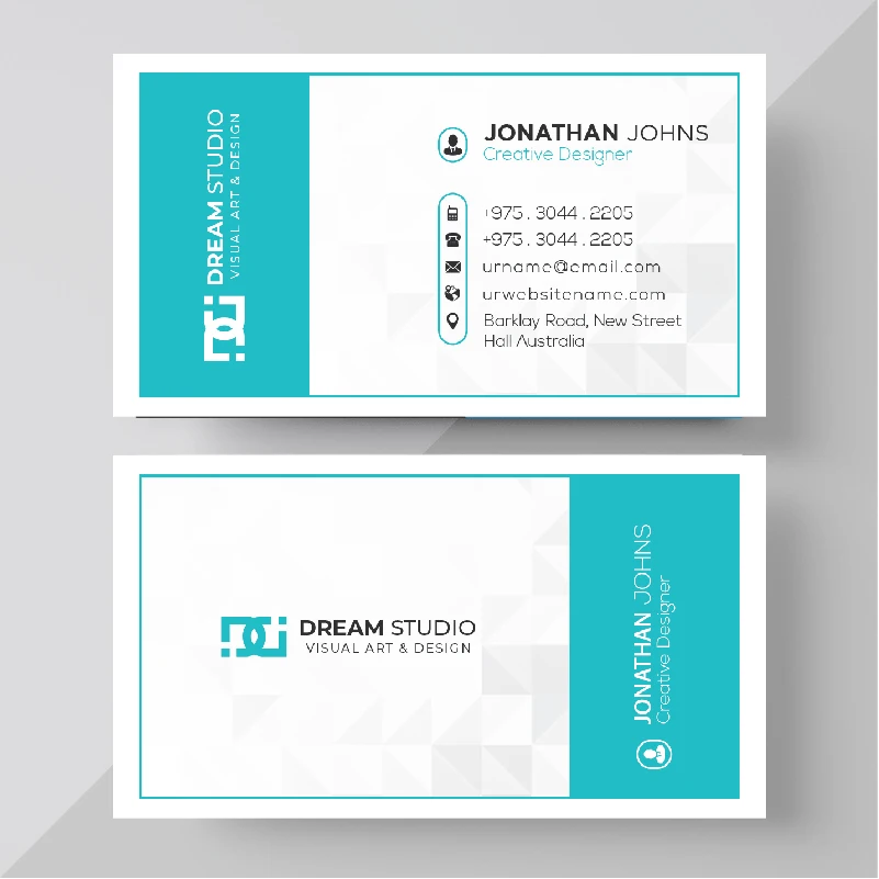 Business card template Blue Minimalist Card Design Modern Editable Official style Universal | Канцтовары для офиса и дома