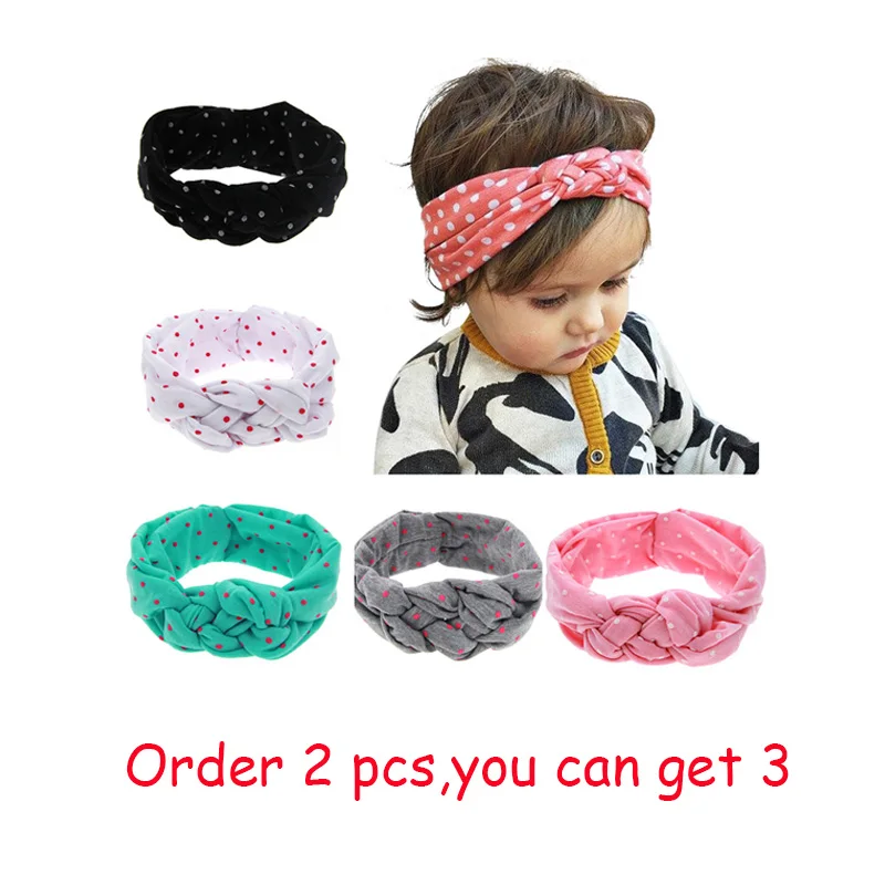 Детские трикотажные повязки на голову из эластичного хлопка с кроличьими ушками