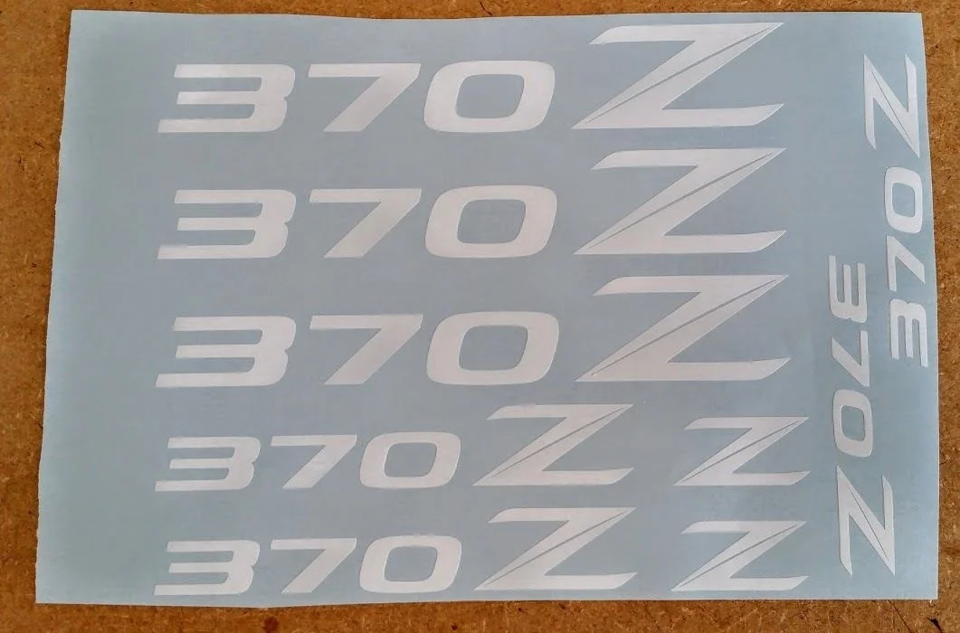 

For 370z Nissan Logos / Emblems Stickers - asst'd, 9 total, multiple colors