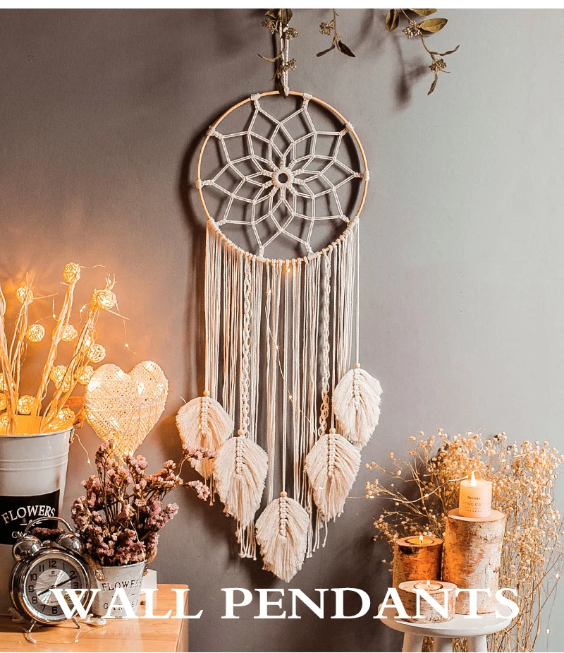 

Bohemian Hand Woven Elegant Beautiful Hanging Hoops Wall Decor For Home Living Room Macrame Tapestry Wall Hanging Boho