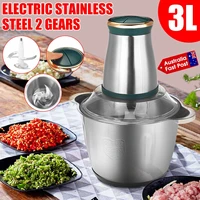 2 speeds 304 stainless steel 3l capacity electric chopper meat grinder mincer food processor kitchen slicer garlic vegetable