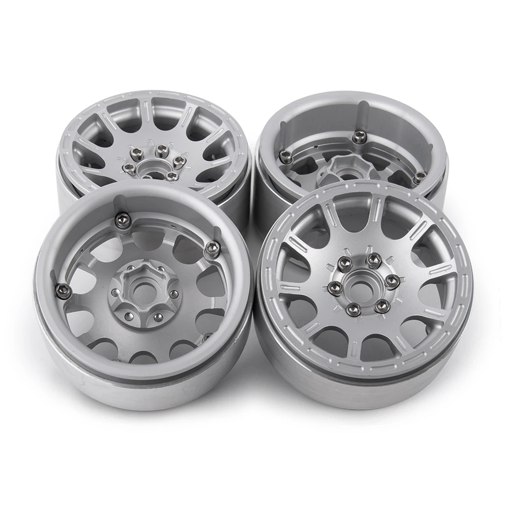 AXSPEED-LLANTAS de rueda Beadlock de Metal de aleaci&oacute;n de 1,9 pulgadas para AXIAL SCX10 D90 CC01 RC Crawler Car, escala 1/10, 1/2/4 piezas-5