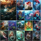 5D полноразмерная квадратнаякруглая алмазная живопись русалка, картина сделай сам, вышивка крестиком, мозаика для девочек, алмазная вышивка, подарки