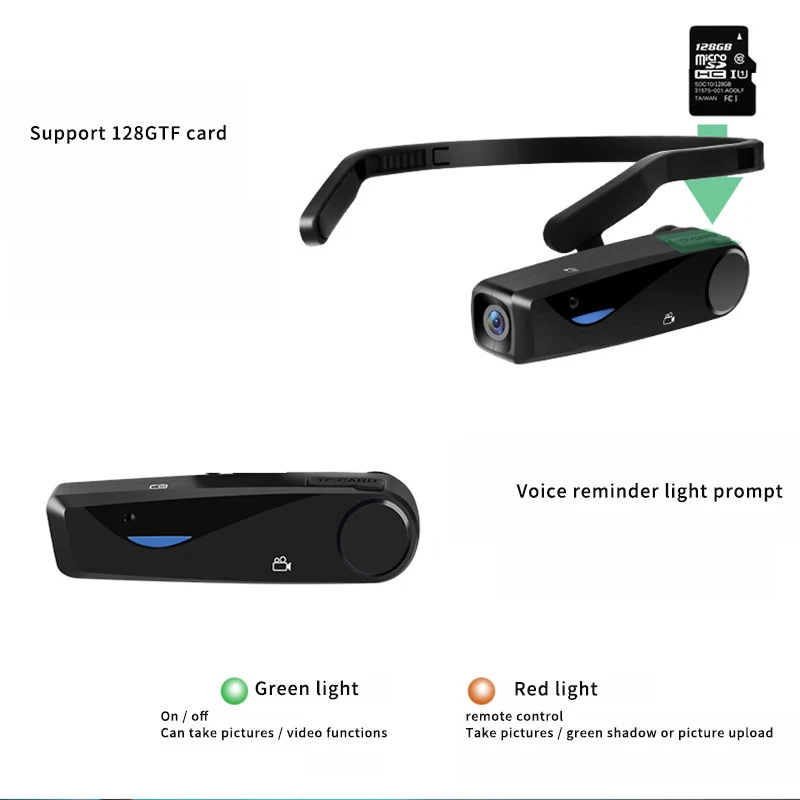 

Digital Camera WiFi 1080P Camcorder EP5 Head Wear Mini Camera Video Remote Control Microphone