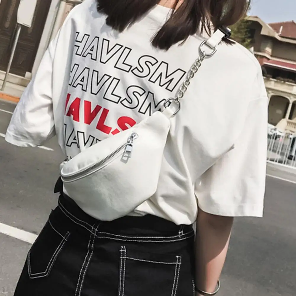 Модная цепочка из искусственной кожи поясная сумка водонепроницаемая