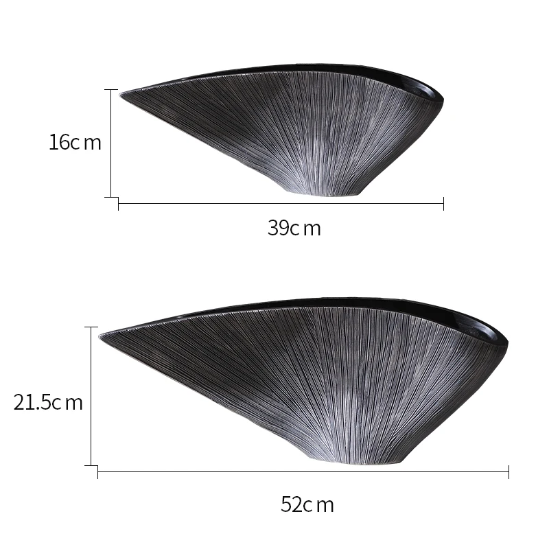 

CREATIVE NORDIC STYLE RESIN VASE MODERN ABSTRACT FAN-SHAPED VASE DECORATION CRAFTS HOME DECORATIONS DRIED FLOWERS