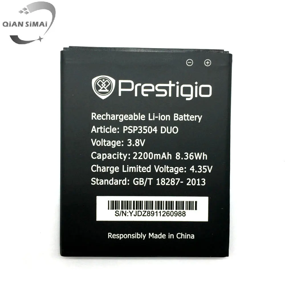 100% Новый аккумулятор для psp3504 Duo сменный 2200 мАч телефона Prestigio Muze C3 3504 PSP3504Duo + код