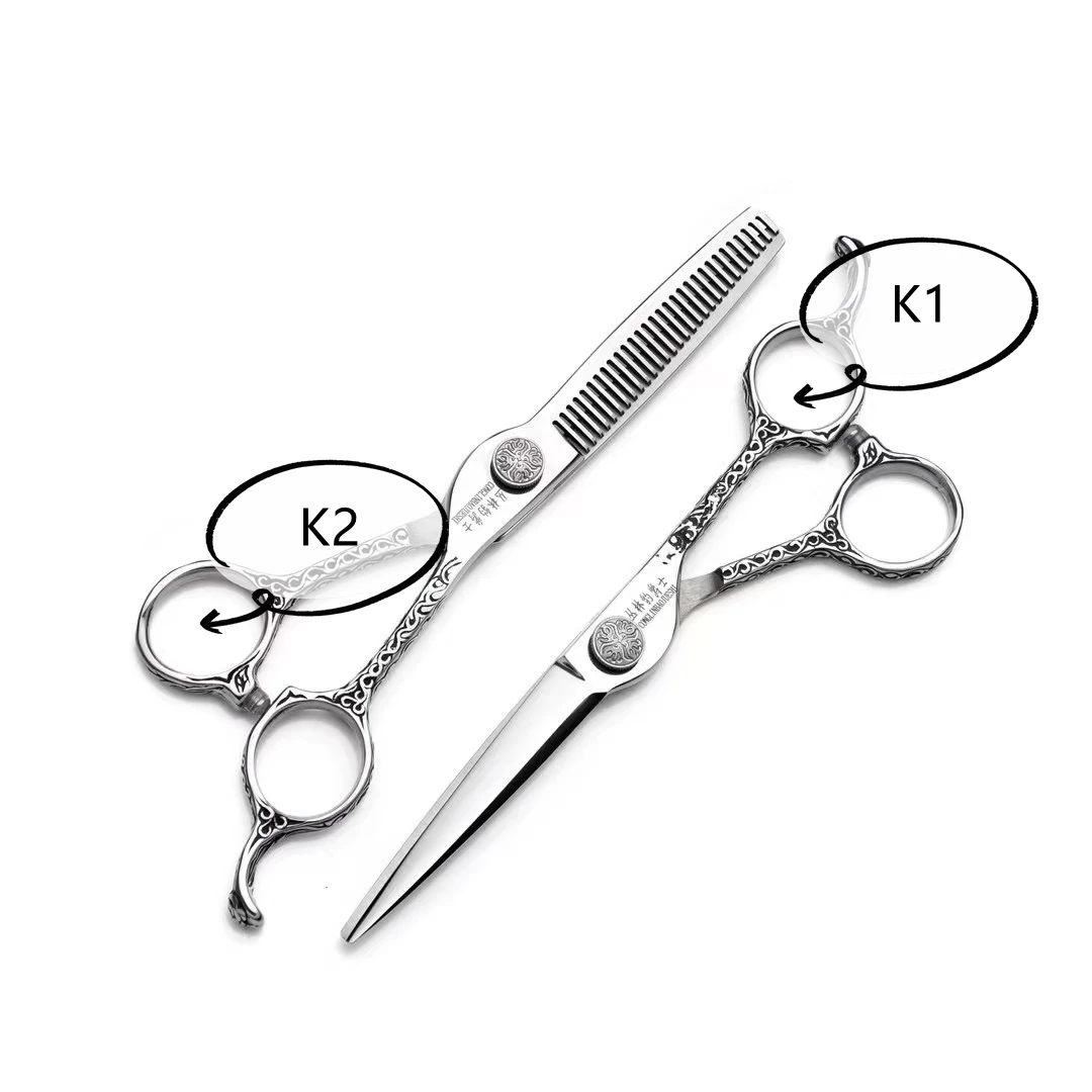

6 Professional Hair Salon Structure Scissors Set Cutting Barber Haircut Thinning Shear Scissors Hairdressing Hair Tools Scissors