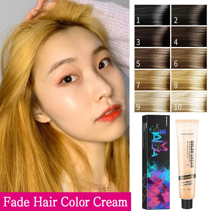 

100ml Professional Bleaching Agent Fade Hair Color Cream Long Lasting Not Hurt Hair Fading Care Cream Brighten Hair Color