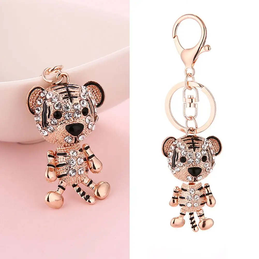 Милый автомобильный брелок из сплава женские блестящие брелки со стразами в виде