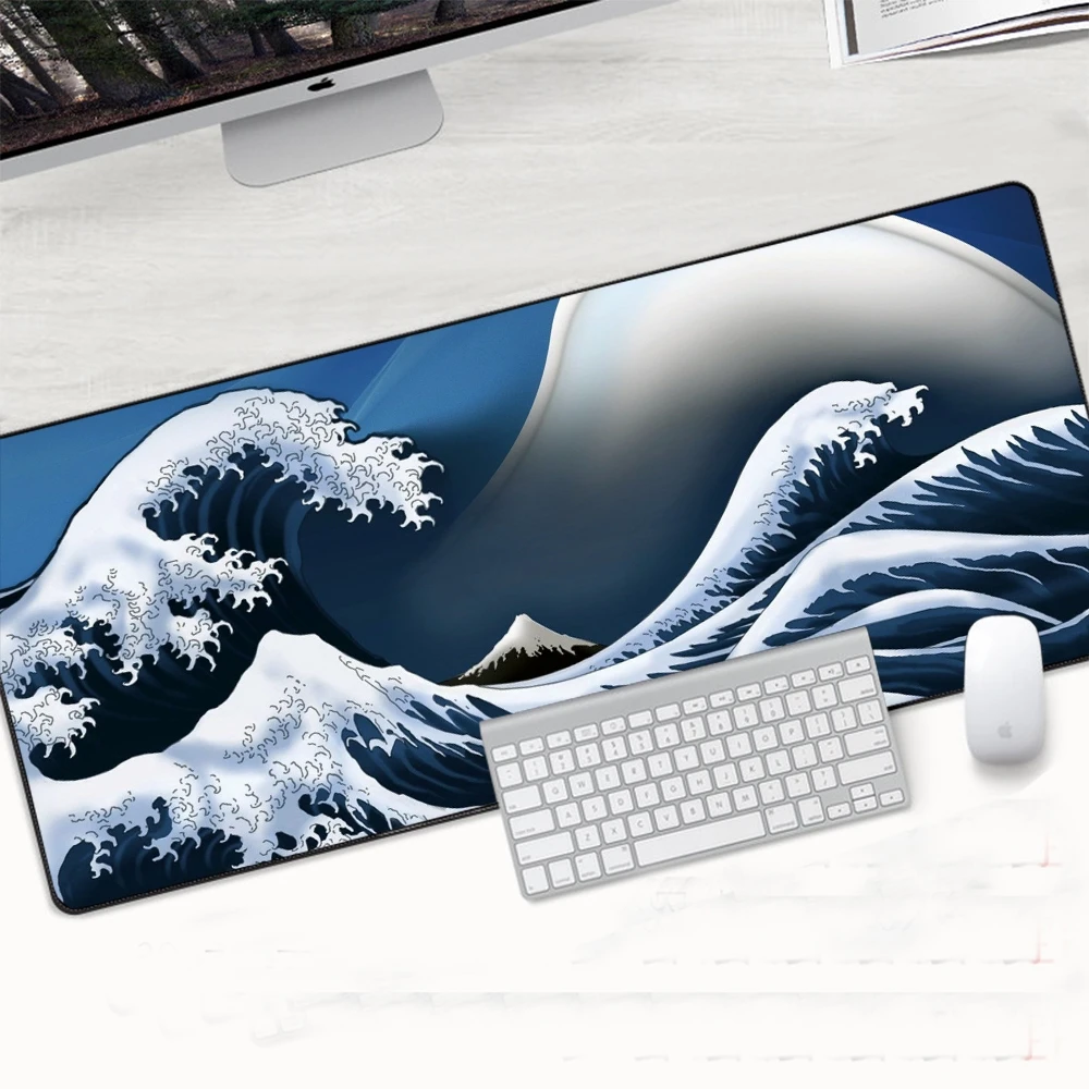 

Большой коврик для мыши Great Wave Off компьютерный игровой коврик для мыши XL, блокировка по краям, клавиатура ноутбука, офисный коврик для LOL