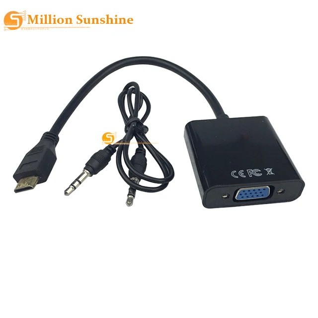 В наличии! Видеоадаптер HDMI VGA штекер гнездо HDTV ЭЛТ монитор тв для XBOX 360 PS3 3 5 мм