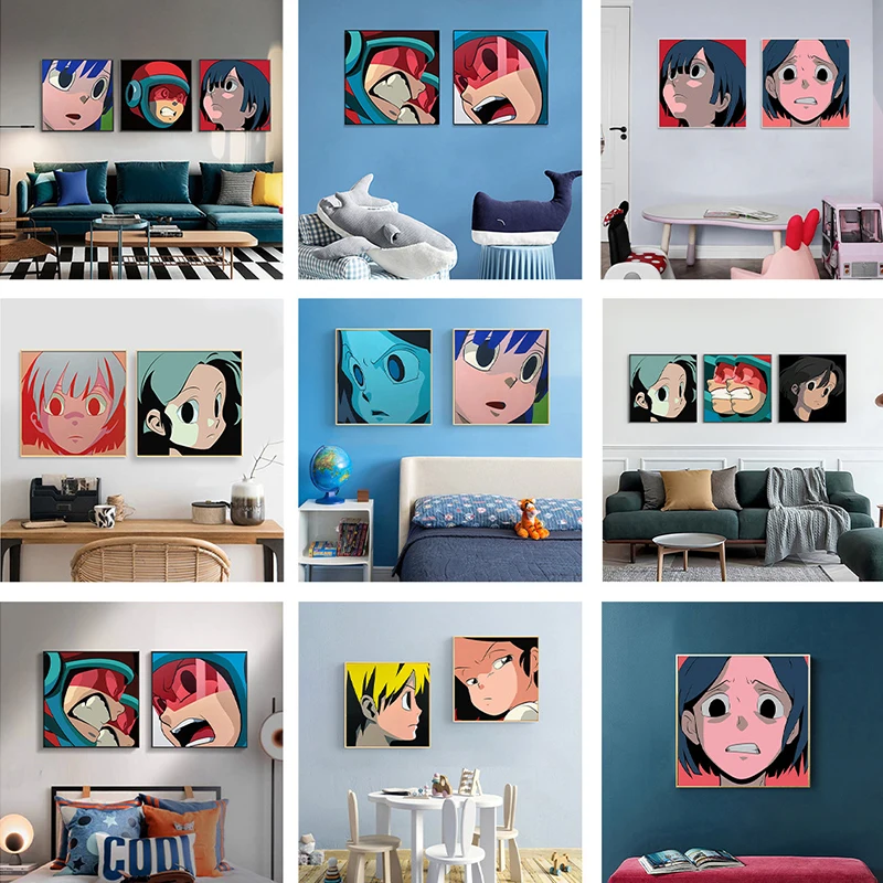 

Модный трендовый аниме постер AOKIZY для домашней комнаты, 40*40 см, мультяшная живопись, декоративная живопись, основной аниме постер, оптовая п...