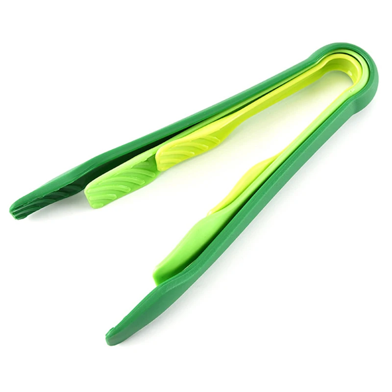 

3pcs/set Barbecue Tong Multifunctional PP Plastic Food Clip Bread Clip Kitchen Tool Bread Clamp Baking Steak Tongs S/M/L