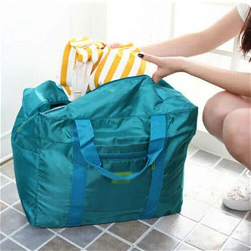 

Portable Foldable Travel Luggage Baggage Storage Carry-On Duffle Bag Waterpoof Nylon Large Capacity Men Women Bags Organizer