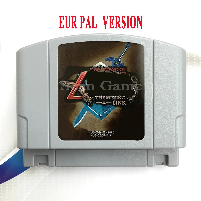 

High EUR PAL Quality Customer Cartridge Zel The Missing Link Card for 64 Bit Video Game Console